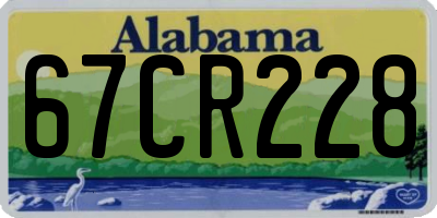 AL license plate 67CR228