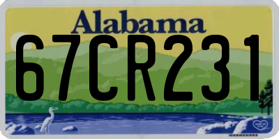 AL license plate 67CR231