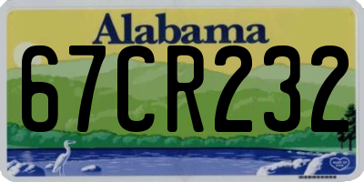 AL license plate 67CR232