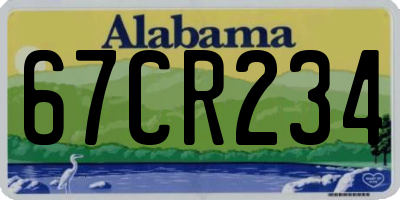 AL license plate 67CR234
