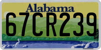 AL license plate 67CR239