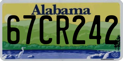 AL license plate 67CR242