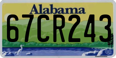 AL license plate 67CR243
