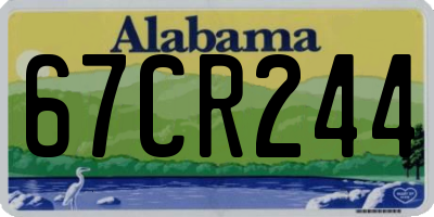 AL license plate 67CR244