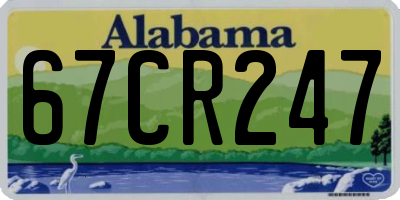 AL license plate 67CR247