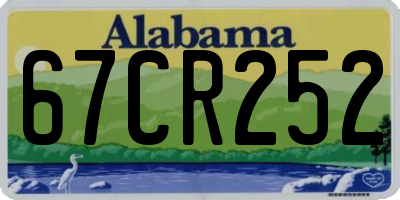 AL license plate 67CR252