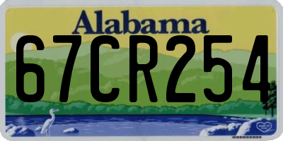 AL license plate 67CR254