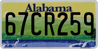 AL license plate 67CR259