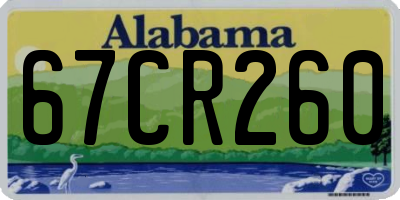 AL license plate 67CR260