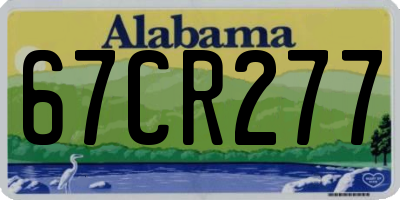 AL license plate 67CR277