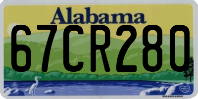 AL license plate 67CR280