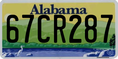 AL license plate 67CR287