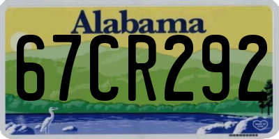 AL license plate 67CR292