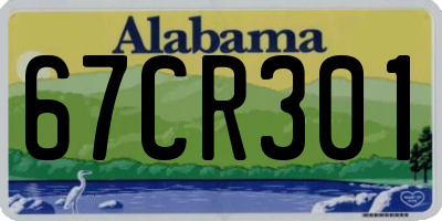 AL license plate 67CR301