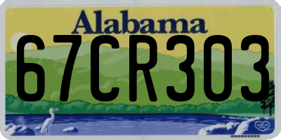 AL license plate 67CR303