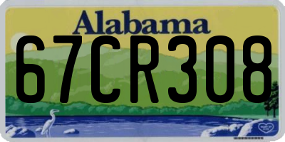 AL license plate 67CR308