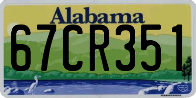 AL license plate 67CR351
