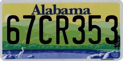 AL license plate 67CR353