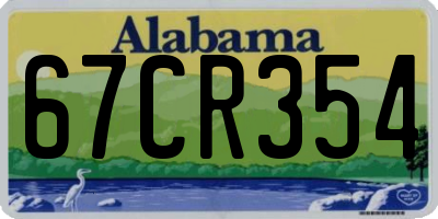 AL license plate 67CR354