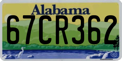 AL license plate 67CR362