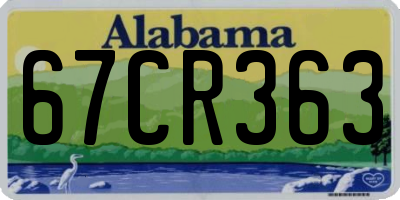 AL license plate 67CR363