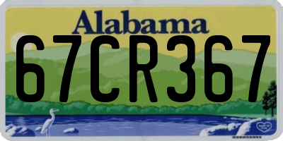 AL license plate 67CR367
