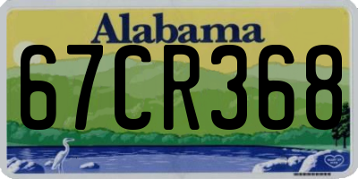 AL license plate 67CR368