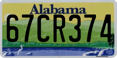 AL license plate 67CR374