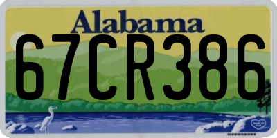 AL license plate 67CR386