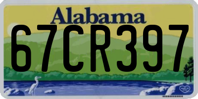 AL license plate 67CR397
