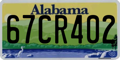 AL license plate 67CR402