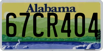 AL license plate 67CR404