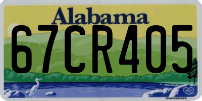 AL license plate 67CR405