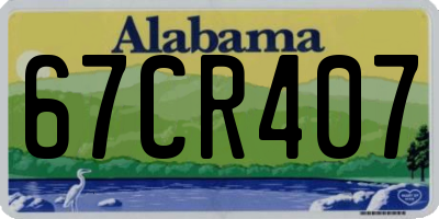 AL license plate 67CR407
