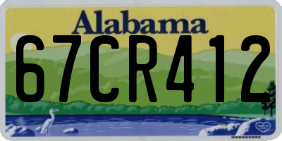 AL license plate 67CR412
