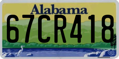 AL license plate 67CR418