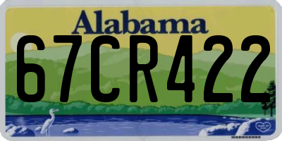 AL license plate 67CR422