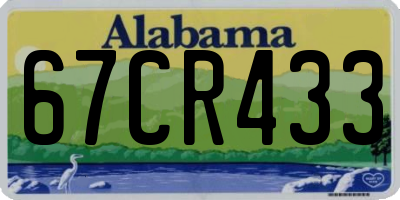 AL license plate 67CR433