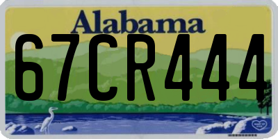 AL license plate 67CR444