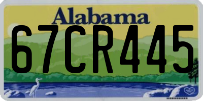 AL license plate 67CR445