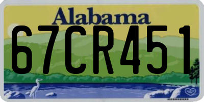 AL license plate 67CR451