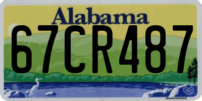 AL license plate 67CR487