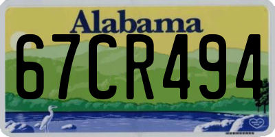 AL license plate 67CR494