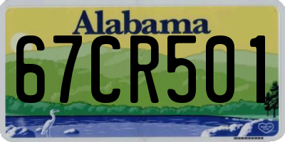 AL license plate 67CR501