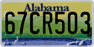 AL license plate 67CR503