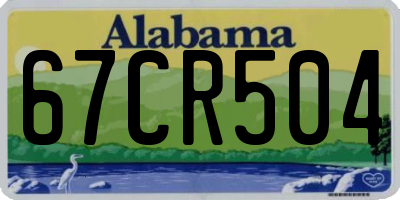 AL license plate 67CR504