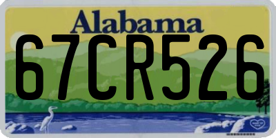 AL license plate 67CR526
