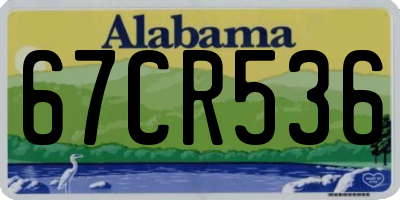 AL license plate 67CR536
