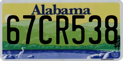 AL license plate 67CR538