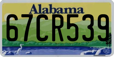 AL license plate 67CR539